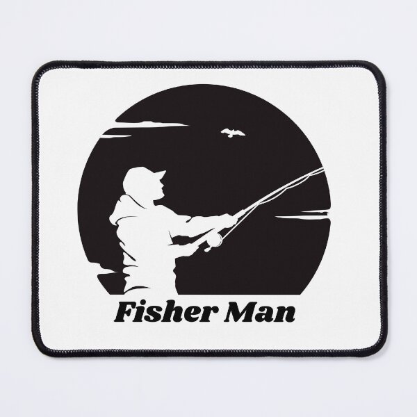 Item preview, fisher man - blue sky - Sail Lovers - Ship Lovers - Boat - Sailing - Fishing - Vintage designed and sold by DeCodeArtShop.