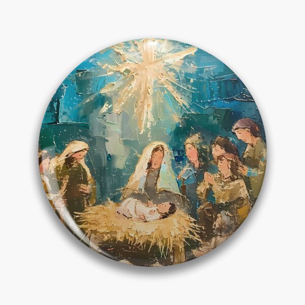 Item preview, Nativity Scene: Holy Night in Oil designed and sold by LivingArtClips.