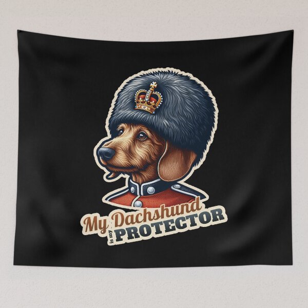Item preview, Wire-haired Dachshund King Queen guard designed and sold by ThisDress.