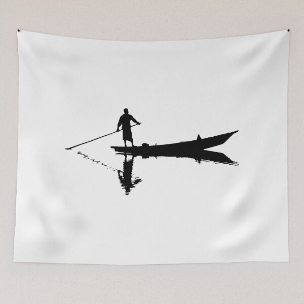 Item preview, Sailor - blue sky - Sail Lovers - Ship Lovers - Boat - Sailing - Fishing - Vintage designed and sold by DeCodeArtShop.