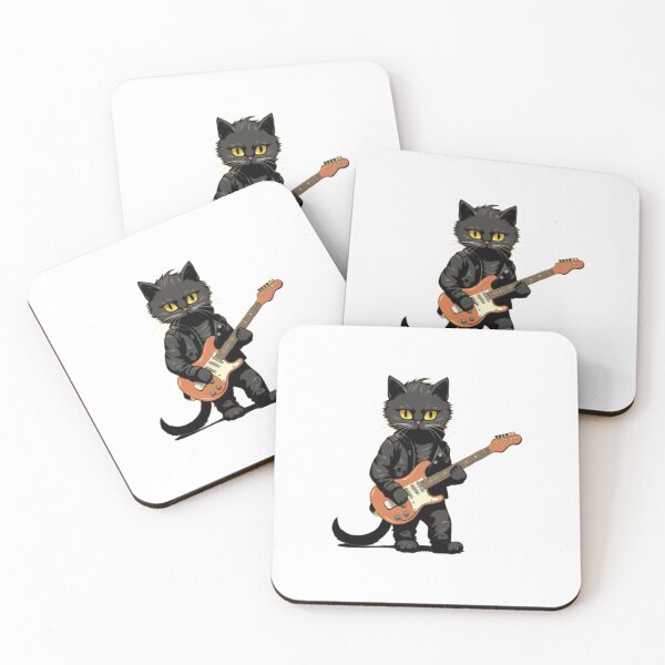 Item preview, Cat Rocker Guitar Musician Metal designed and sold by VivaVibeStyle.