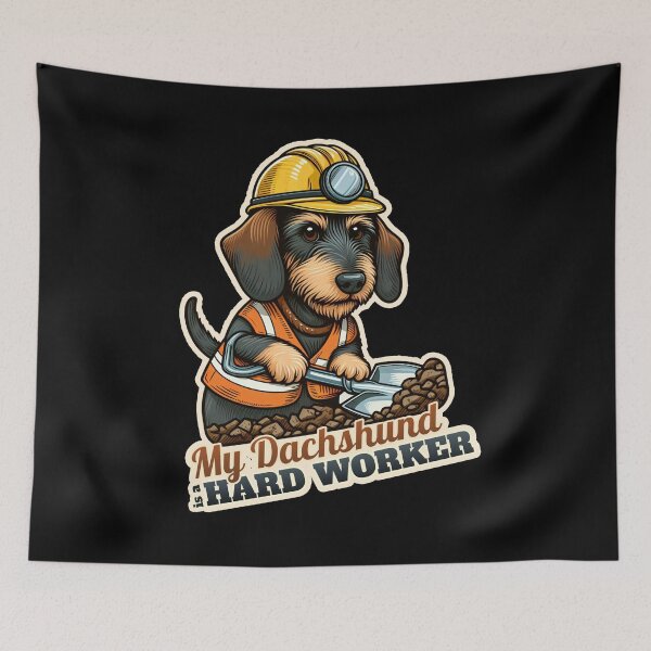 Item preview, Wire-haired Dachshund worker designed and sold by ThisDress.