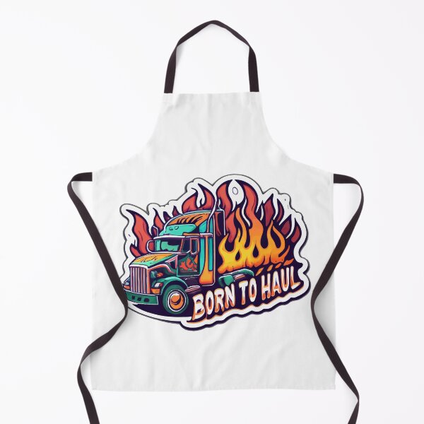 Item preview, Born to Haul - Biker Style Flame Truck Sticker designed and sold by NiftyWrx.