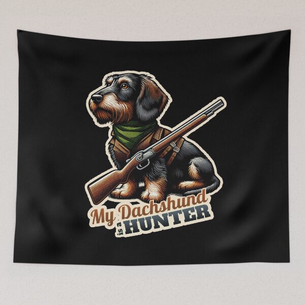 Item preview, Wire-haired Dachshund Hunter designed and sold by ThisDress.