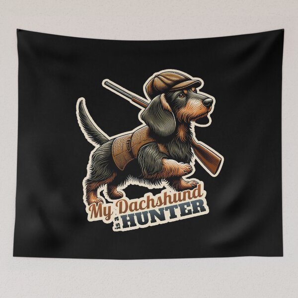 Item preview, Wire-haired Dachshund Hunter designed and sold by ThisDress.