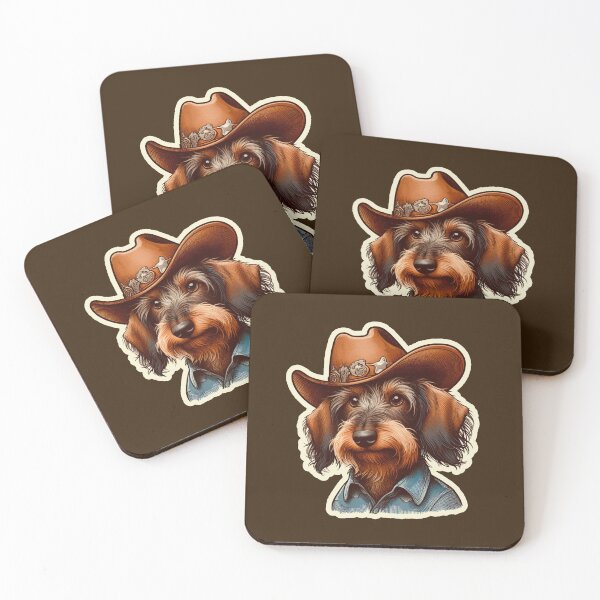 Item preview, Wire-haired Dachshund Cowboy puppy designed and sold by ThisDress.