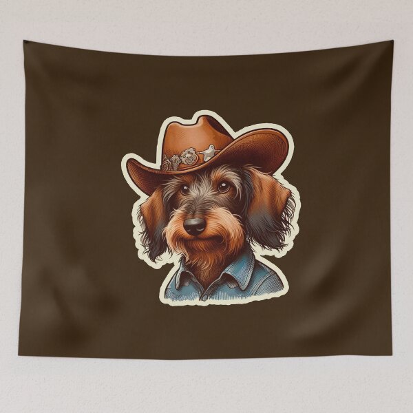 Item preview, Wire-haired Dachshund Cowboy puppy designed and sold by ThisDress.