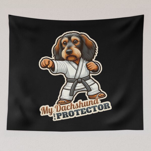 Item preview, Wire-haired Dachshund karate designed and sold by ThisDress.