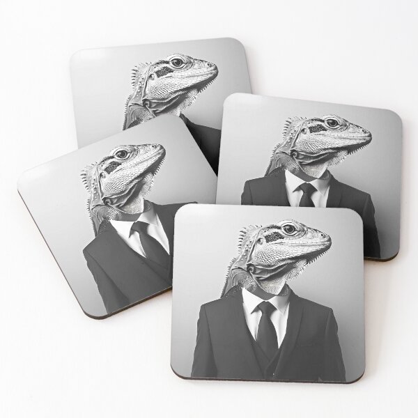Item preview, Lizard Reptile in Business Suit Retro Art designed and sold by redstar19.