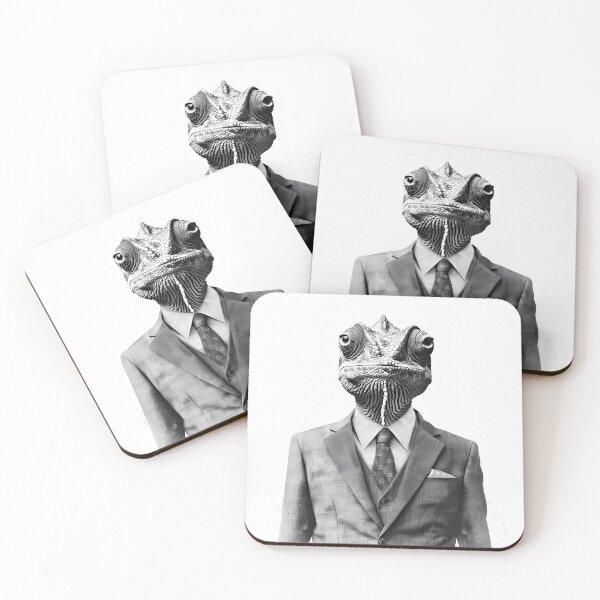 Item preview, Chameleon lizard in Business Suit retro Art designed and sold by redstar19.