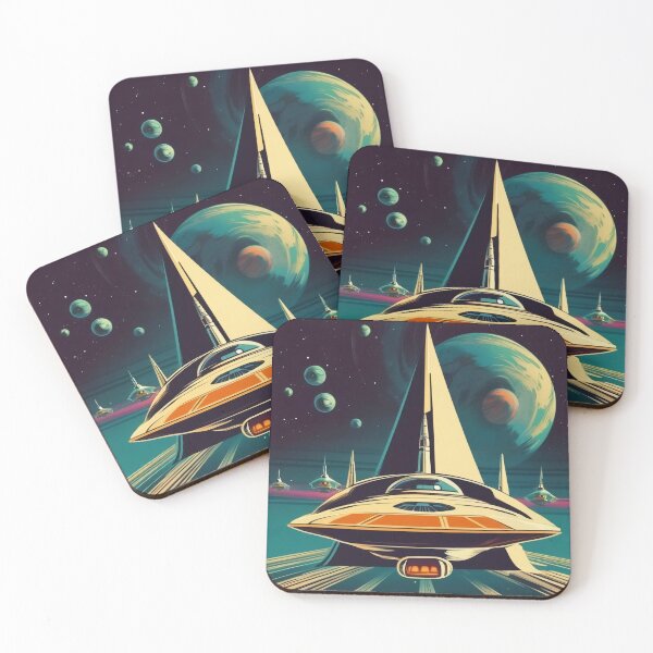 Item preview, Retro Sci-Fi Vintage Space Ship designed and sold by DreamCraze.
