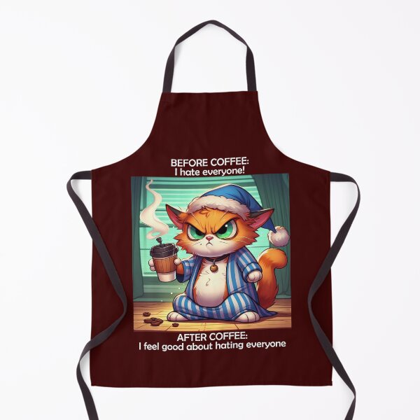 Item preview, Annoyed cat drinking coffee designed and sold by FotoLibreStudio.