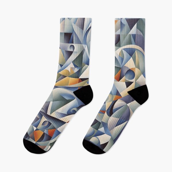Item preview, Euclidean Abstract Cubism In Blue Tones 1 designed and sold by taiche.