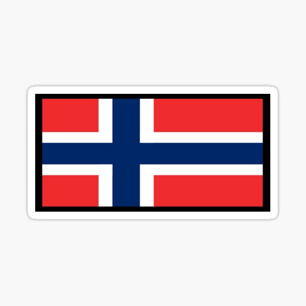 Norge Flag Norsk flagg Sticker