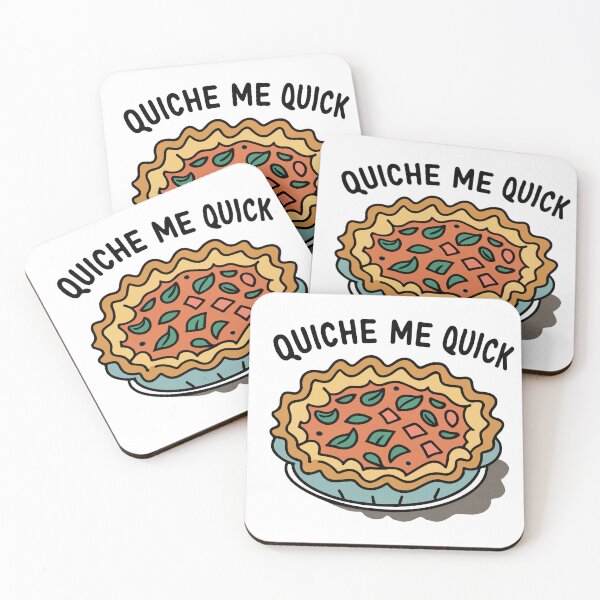 Artikelvorschau, Quiche Me Quick - Wortspiel-Illustration entworfen und verkauft von NiftyWrx.