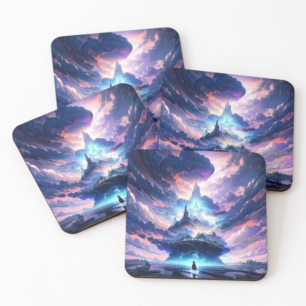 Item preview, Title: "Person Standing in Front of Castle with Blue Sky" designed and sold by MYTHIC PEEL STICKERS.