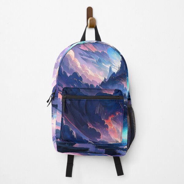 Item preview, Title: "Person Standing in Front of Castle with Blue Sky" designed and sold by MYTHIC PEEL STICKERS.