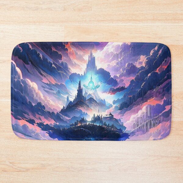 Item preview, Title: "Person Standing in Front of Castle with Blue Sky" designed and sold by MYTHIC PEEL STICKERS.
