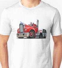 Cartoon retro semi truck Unisex T-Shirt