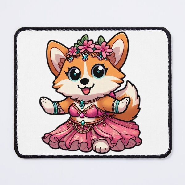Item preview, Floral Corgi Bellydancer designed and sold by EpicPaws.