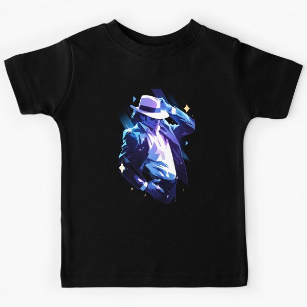 Michael Jackson T-shirt voor kinderen, uniseks, zwart, zanger