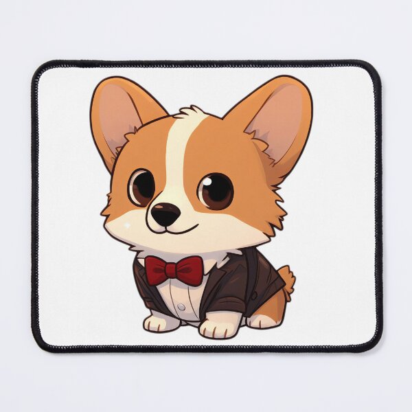 Item preview, Dapper Corgi Pup in Red Bow designed and sold by EpicPaws.
