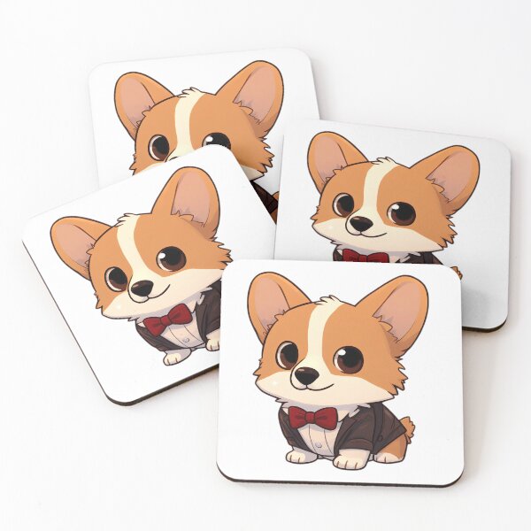 Item preview, Dapper Corgi Pup in Red Bow designed and sold by EpicPaws.