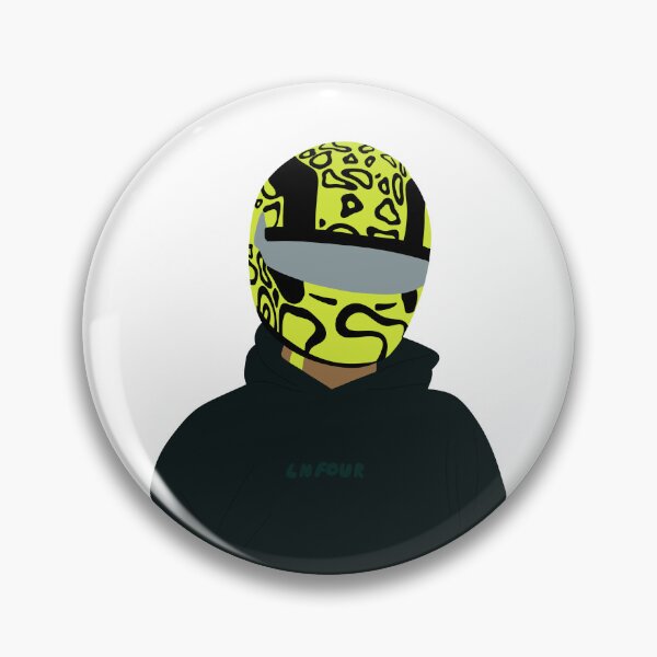 Artikelvorschau, Lando Norris Helm enthüllen Zeichnung LN vier entworfen und verkauft von AnnesCreatives.