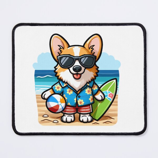 Item preview, Cocky Corgi: Beach Ken Vibes designed and sold by EpicPaws.