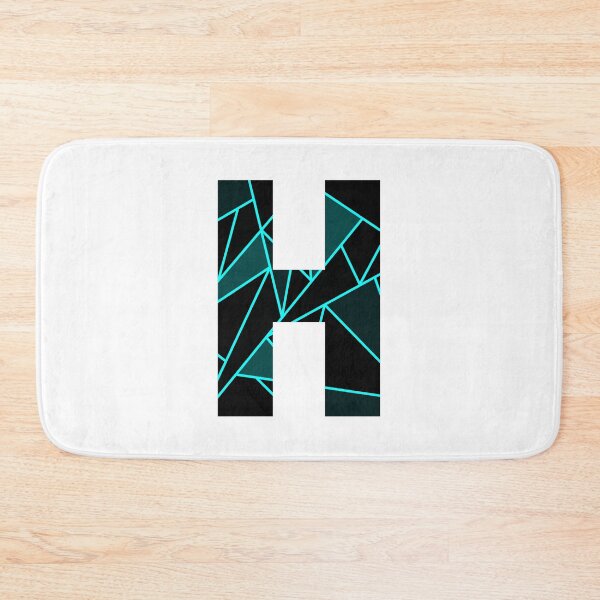 Item preview, Monogram H With Neon Blue Abstract Lines designed and sold by Lyssarien.