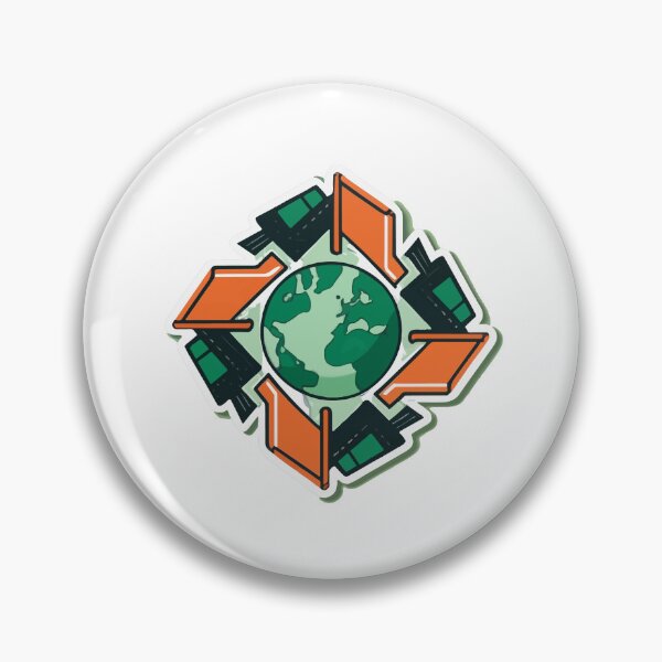 Item preview, Geometric Garbage Trucks and Recycling Symbol Art designed and sold by NiftyWrx.