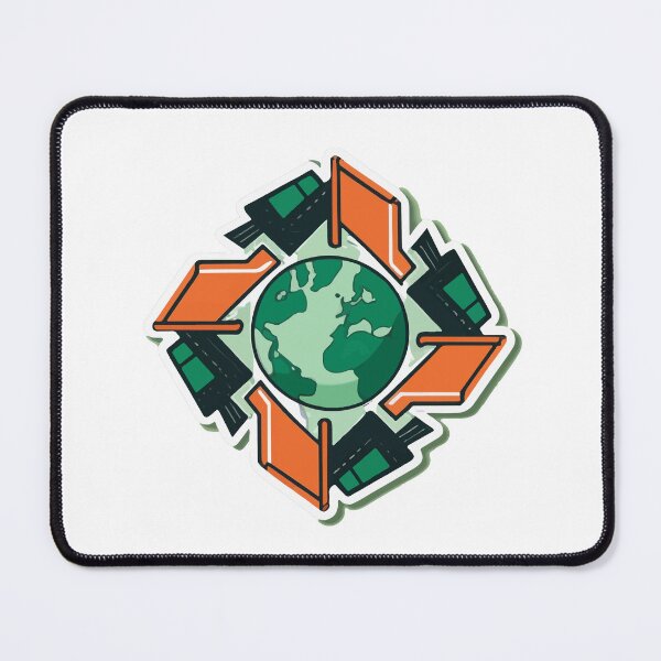 Item preview, Geometric Garbage Trucks and Recycling Symbol Art designed and sold by NiftyWrx.