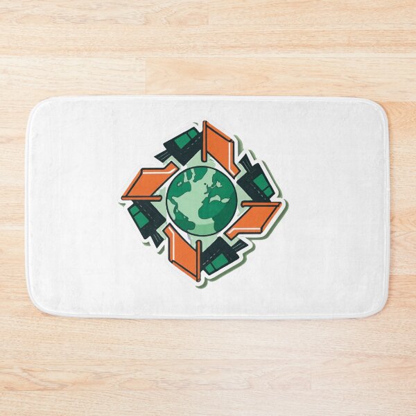 Item preview, Geometric Garbage Trucks and Recycling Symbol Art designed and sold by NiftyWrx.