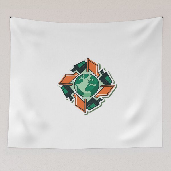 Item preview, Geometric Garbage Trucks and Recycling Symbol Art designed and sold by NiftyWrx.