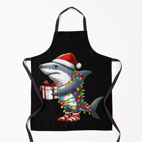 Item preview, Shark Wearing Santa Hat, Holding A Present Box Xmas designed and sold by Artistoos.
