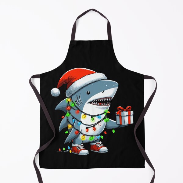 Item preview, Shark Wearing Santa Hat, Holding A Present Box Xmas designed and sold by Artistoos.