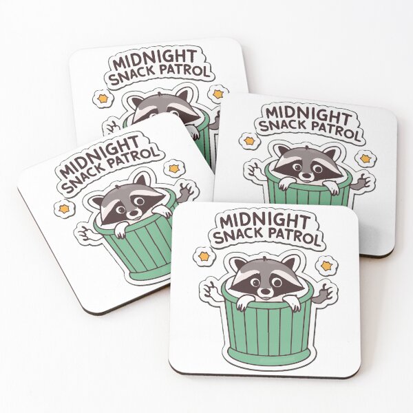 Item preview, Midnight Snack Patrol - Playful Raccoon Cartoon designed and sold by NiftyWrx.