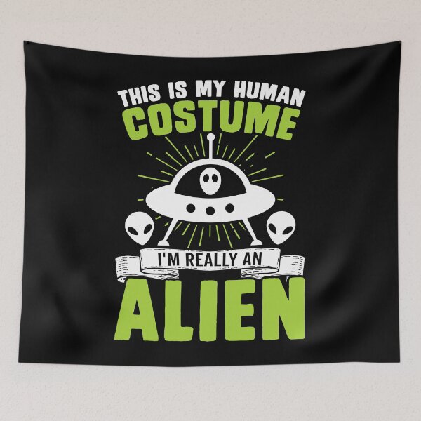 Item preview, Vintage This Is My Human Costume Im Really An Alien, Funny Aliens Design gift designed and sold by ArtByKatti.