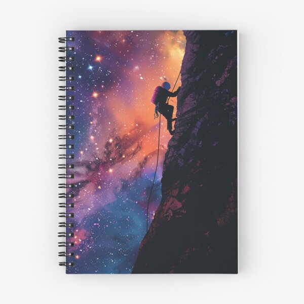 Item preview, Climber tackling challenging route cosmic sky Active Outdoors Inspired Art designed and sold by CDC40.