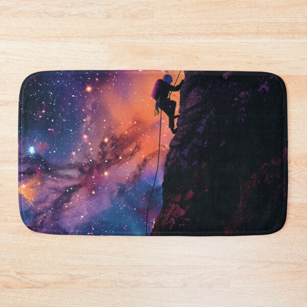 Item preview, Climber tackling challenging route cosmic sky Active Outdoors Inspired Art designed and sold by CDC40.