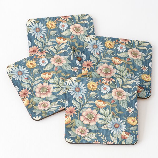 Item preview, Floral Elegance  against a blue designed and sold by jkrphoto.