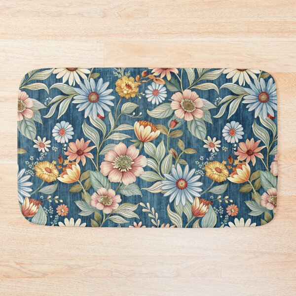 Item preview, Floral Elegance  against a blue designed and sold by jkrphoto.