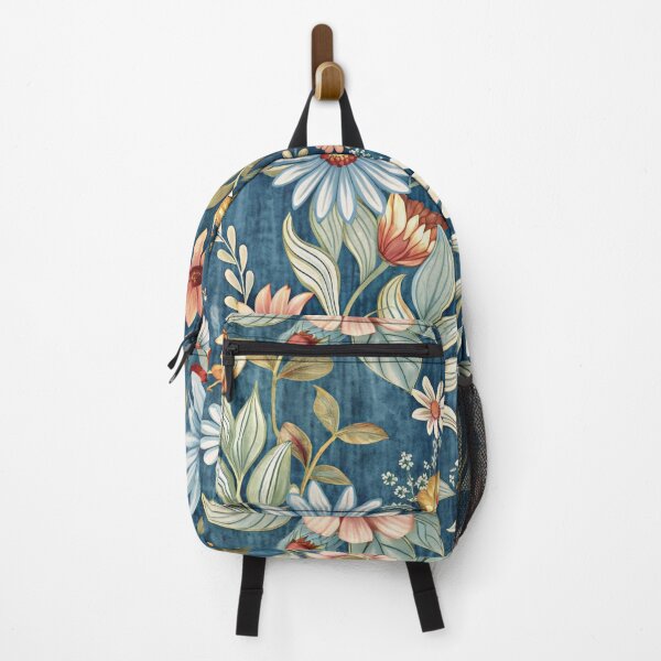 Item preview, Floral Elegance against a blue designed and sold by jkrphoto.