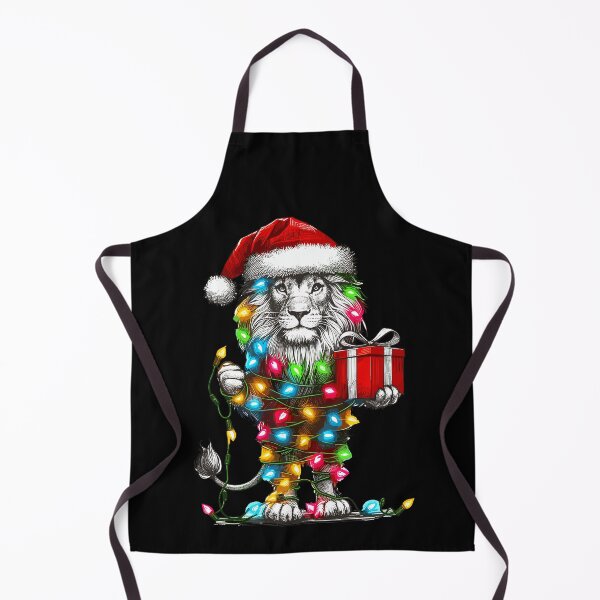 Item preview, Lion Wearing Santa Hat, Holding A Present Box Xmas designed and sold by Artistoos.