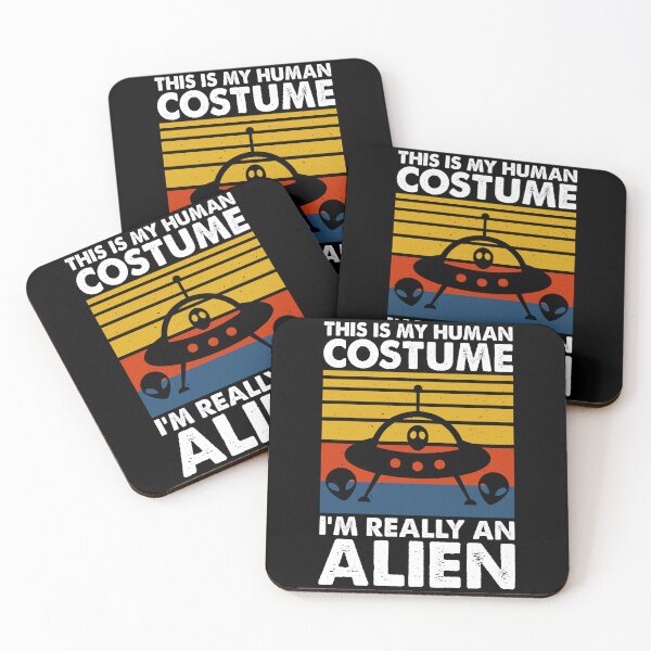 Item preview, Vintage This Is My Human Costume Im Really An Alien, Funny Aliens Design gift designed and sold by ArtByKatti.