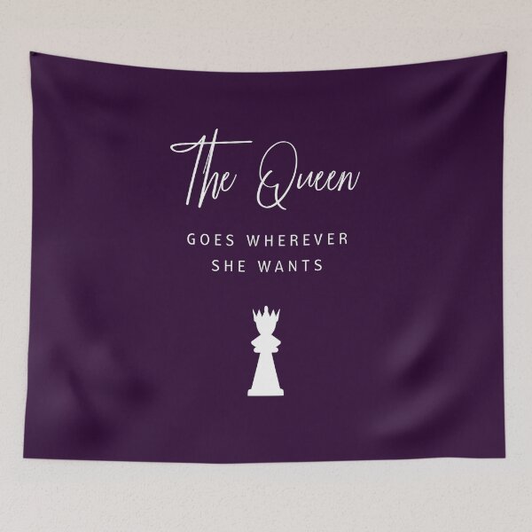 Item preview, Funny Chess Player Gift. Saying: "The Queen Goes Wherever She Wants." designed and sold by STYLESYNDIKAT.