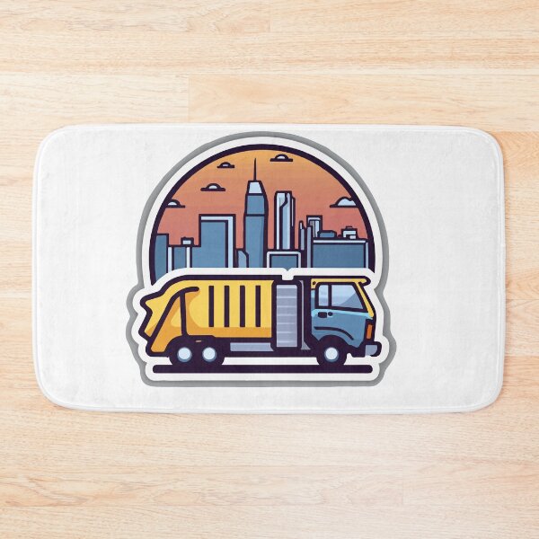 Item preview, Dawn Cityscape with Garbage Truck designed and sold by NiftyWrx.