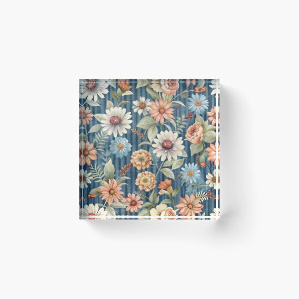 Item preview,  Floral Elegance  against a blue designed and sold by jkrphoto.