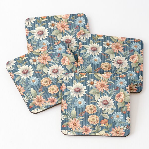 Item preview,  Floral Elegance  against a blue designed and sold by jkrphoto.