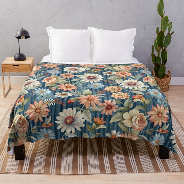 Item preview, Floral Elegance against a blue designed and sold by jkrphoto.